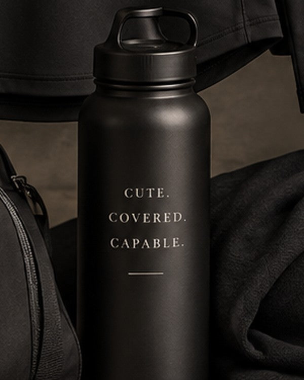 MGC Gym Water Bottle 750ml in matte black